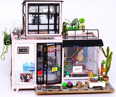🌟 Robotime Kevin's Studio DG103 – Wooden Artist Studio Model Kit with LED ✨
