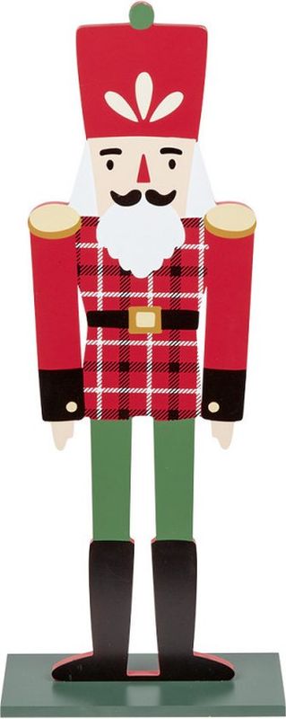 🎄 Nutcracker statue red green wood