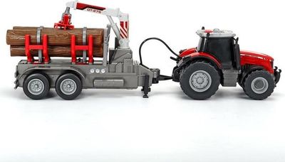 Tracteur Massey Ferguson 8737 42 cm avec remorgue