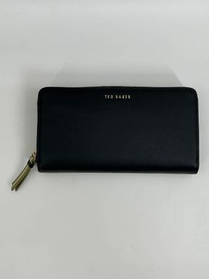 👛Ted Baker Darciea Large Wallet Black – 19 cm Leather Zip 🖤✨