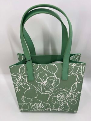 👜 Ted Baker Flossy Floral Small Icon Bag – Green Linear Floral Handbag 🌸✨