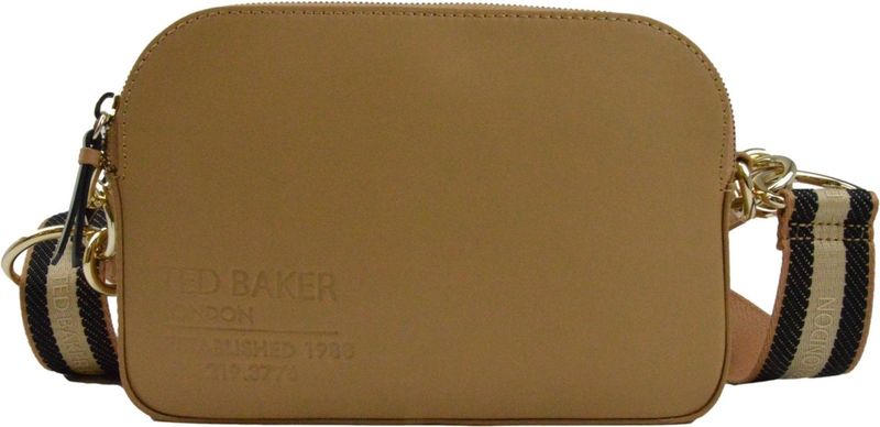 👜 Ted Baker Darcelo Branded Webbing Camera Bag – Camel | Stijlvolle Bescherming 22 cm 📸✨