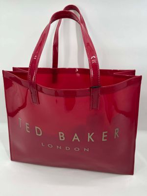 👜 Ted Baker Abbycon Large Icon Shopper – Vivid Red PVC ❤️✨