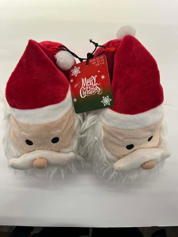 🎄 Christmas Slippers Size 33-34 – Soft &amp; Non-Slip Holiday Slippers 🧦❄️