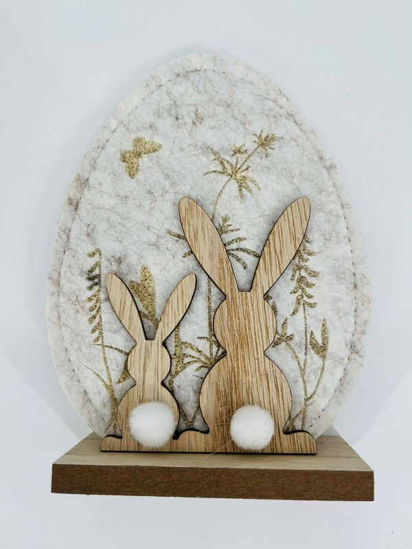 🐣🥚 Easter decoration Easter egg with 2 bunnies