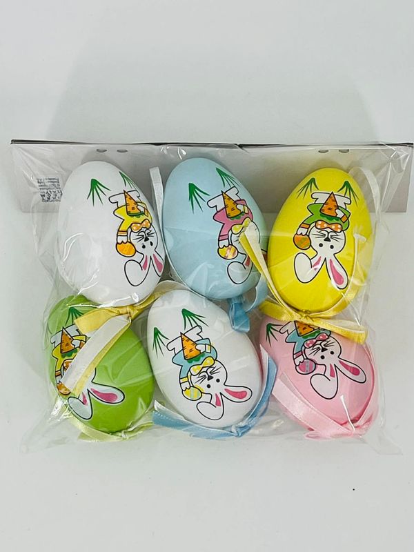 🐣🥚 Easter eggs 6 pieces with bunnies