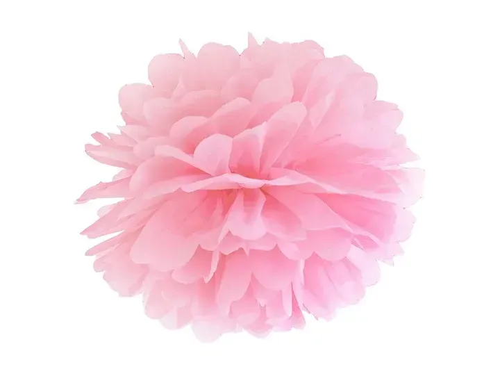 🌸 Pink Tulle Pom Pom – Ø 20 cm | Reusable Party Decoration ✨