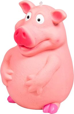Hondenspeelgoed latex 14 cm met pieper Animal Boulevard varken