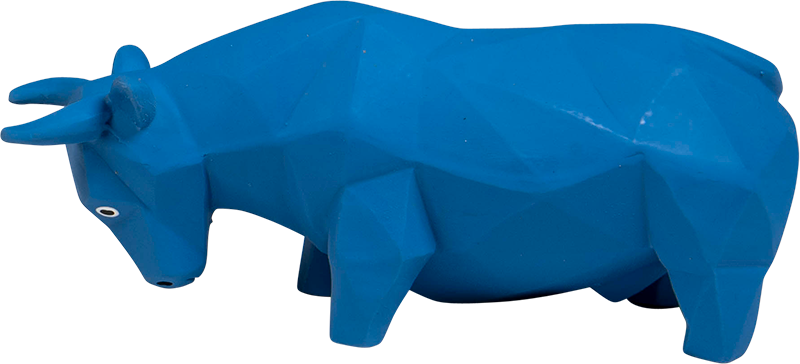 Hondenspeelgoed latex 19 cm met pieper Animal Boulevard stier
