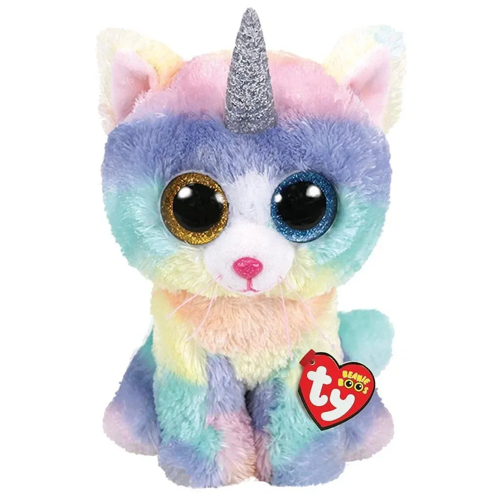 TY Beanie Boo’s Heather Unicorn Cat knuffel 50 cm extra groot met glinsterende ogen