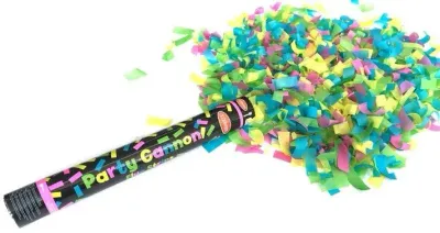 🎉 Party Cannon with Fluo Strips – 37 cm | Explosive Confetti ✨