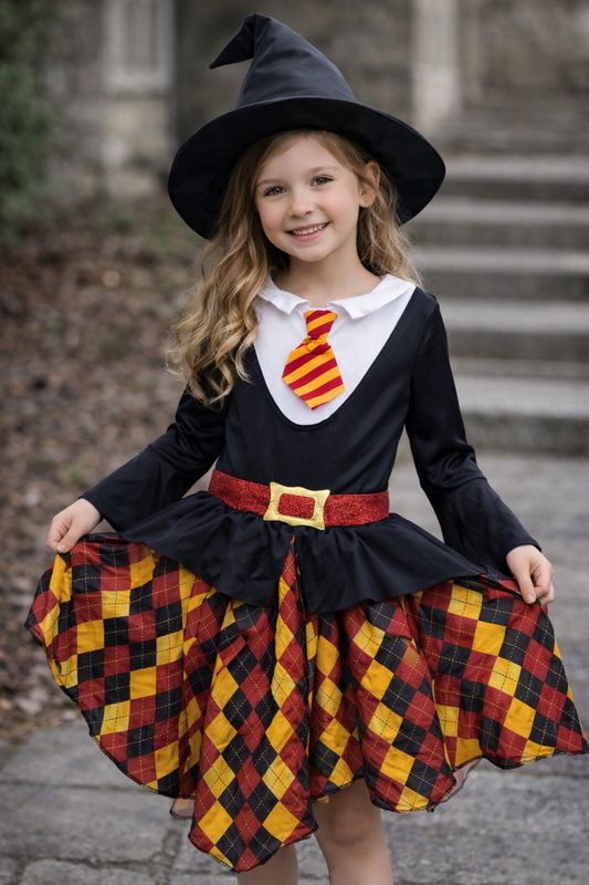 🧙‍♀️ Witch dress child | sorceress with tie