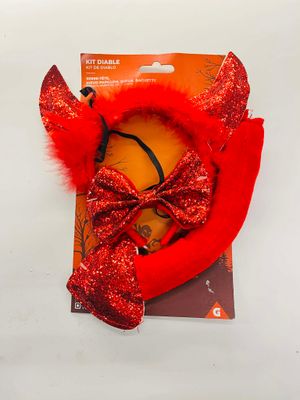 😈 Devil's Kit (headband, tiara, diadem, tail &amp; bow)