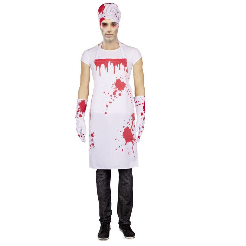 🔪 Nederlands: Halloween Slagerskostuum – Volwassenen – One Size