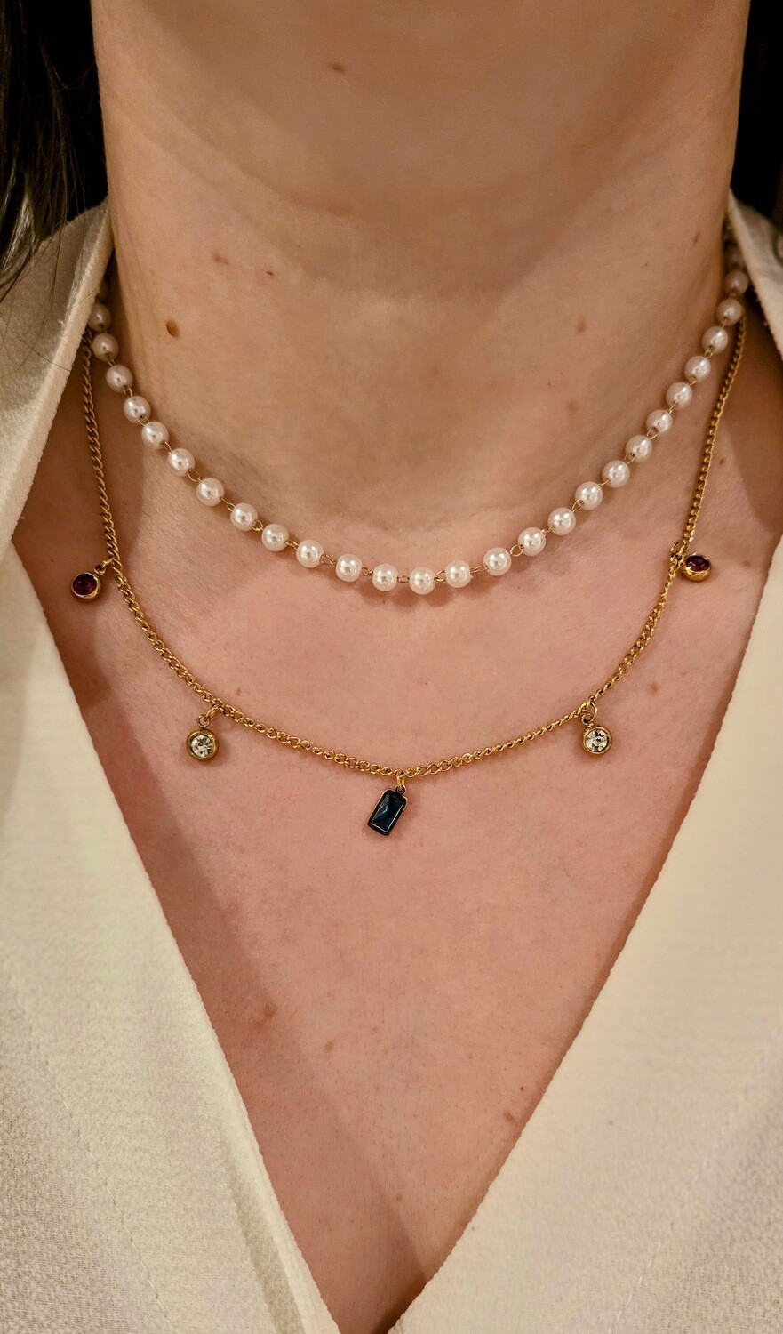 Fijne Halsketting met Pareltjes