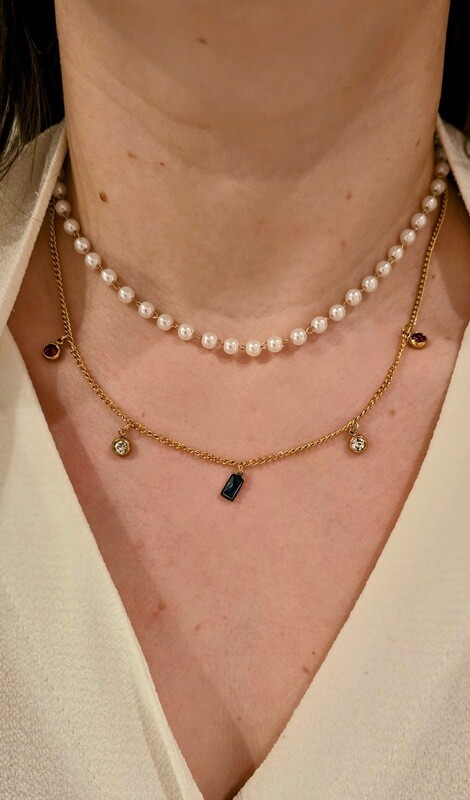 Fijne Halsketting met Pareltjes