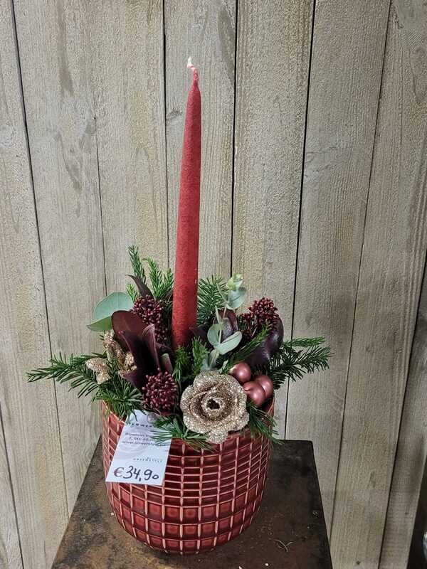 Kerstbloemstuk Candle