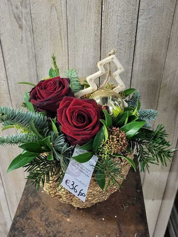 Kerstbloemstuk Claus