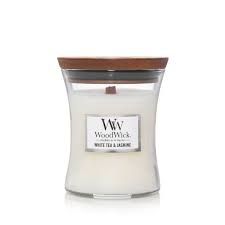 Woodwick kaars White tea & Jasmine Woodwick kaars White tea & Jasmine