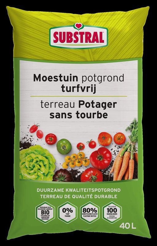 Substral potgrond moestuin turfvrij 40l
