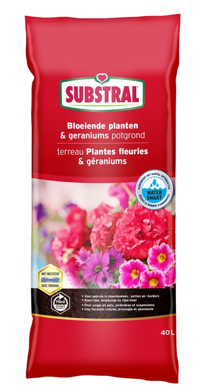 Substral potgrond Bloeiende planten en Geraniums 40l