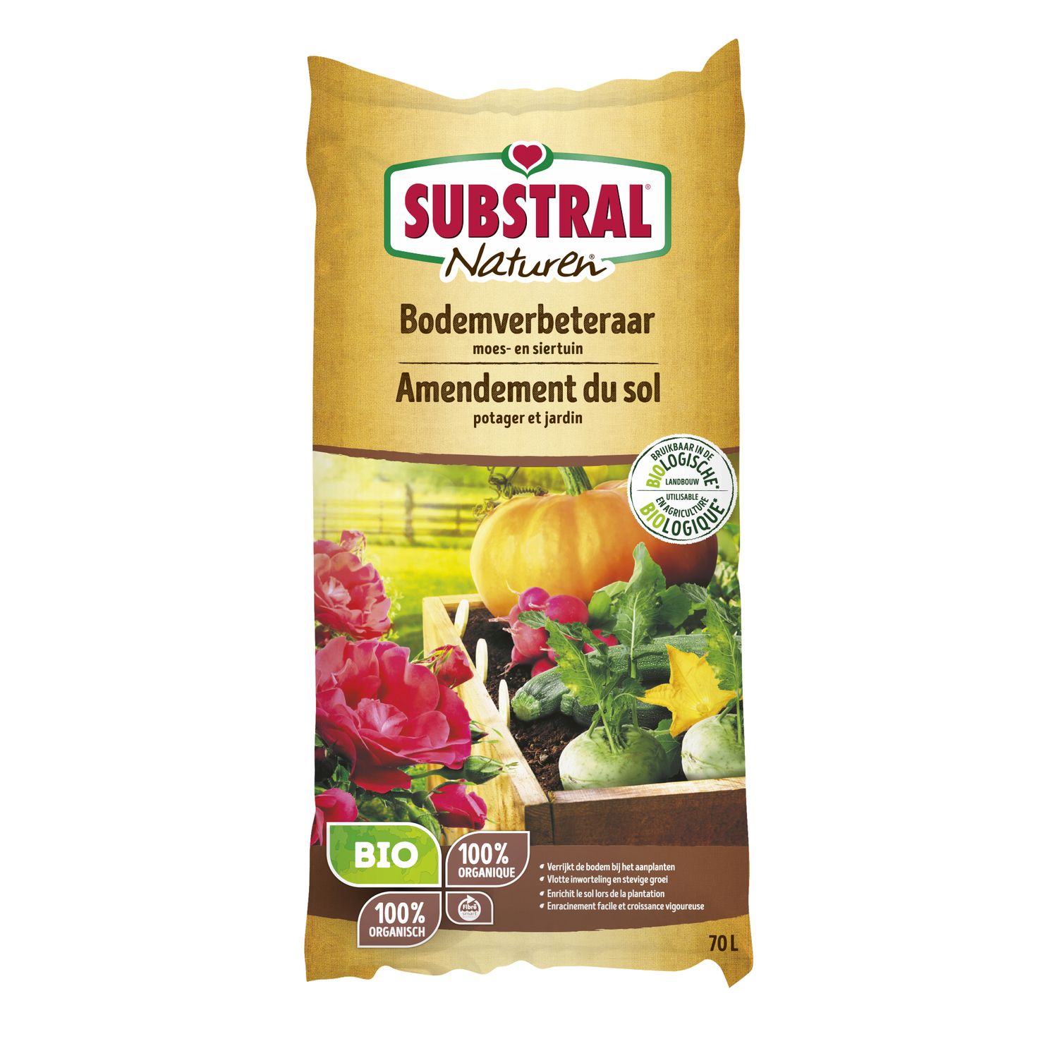 Substral Naturen Bodemverbeteraar moes-en siertuin 70l
