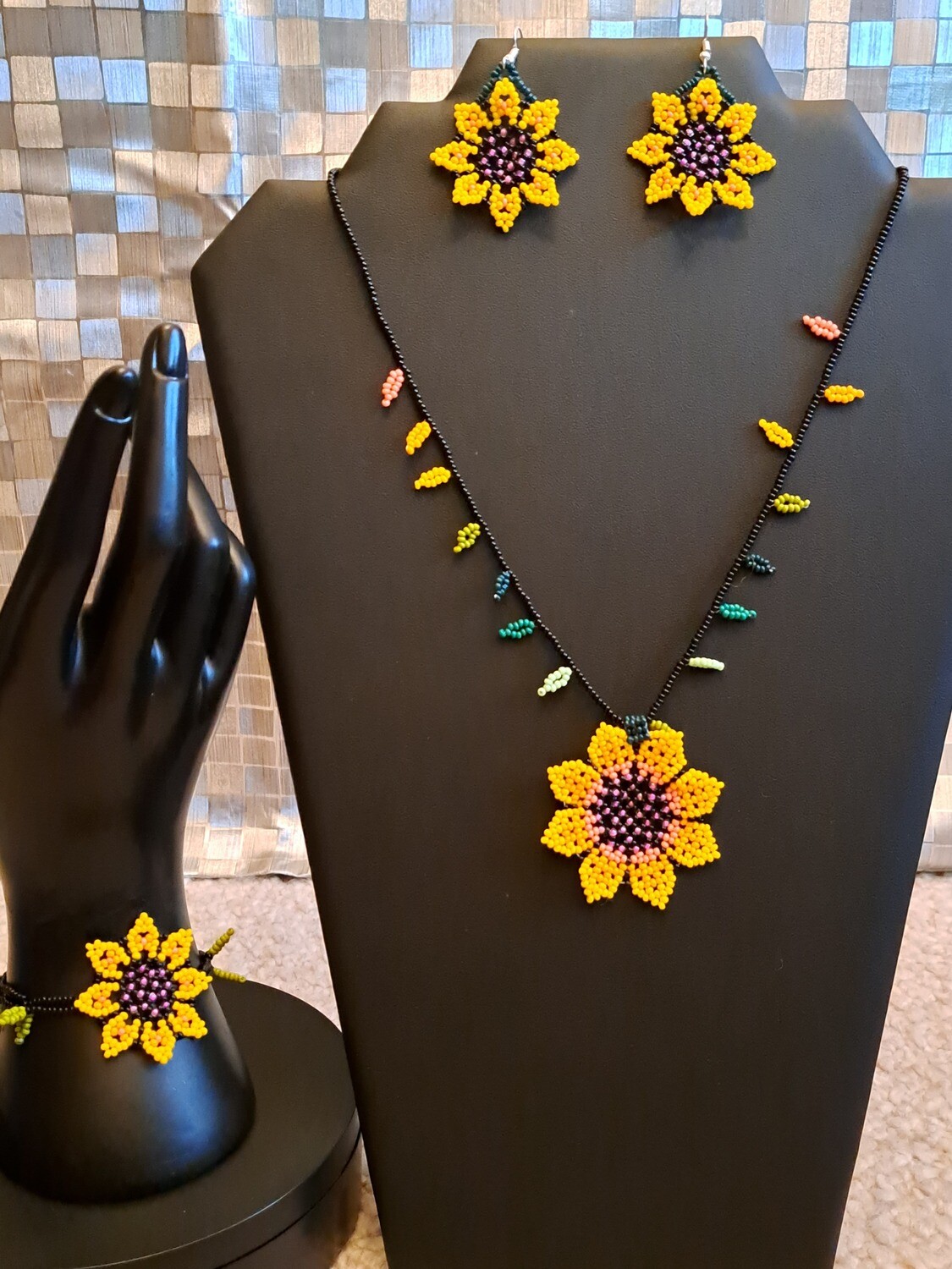 Set Bladeren ketting.