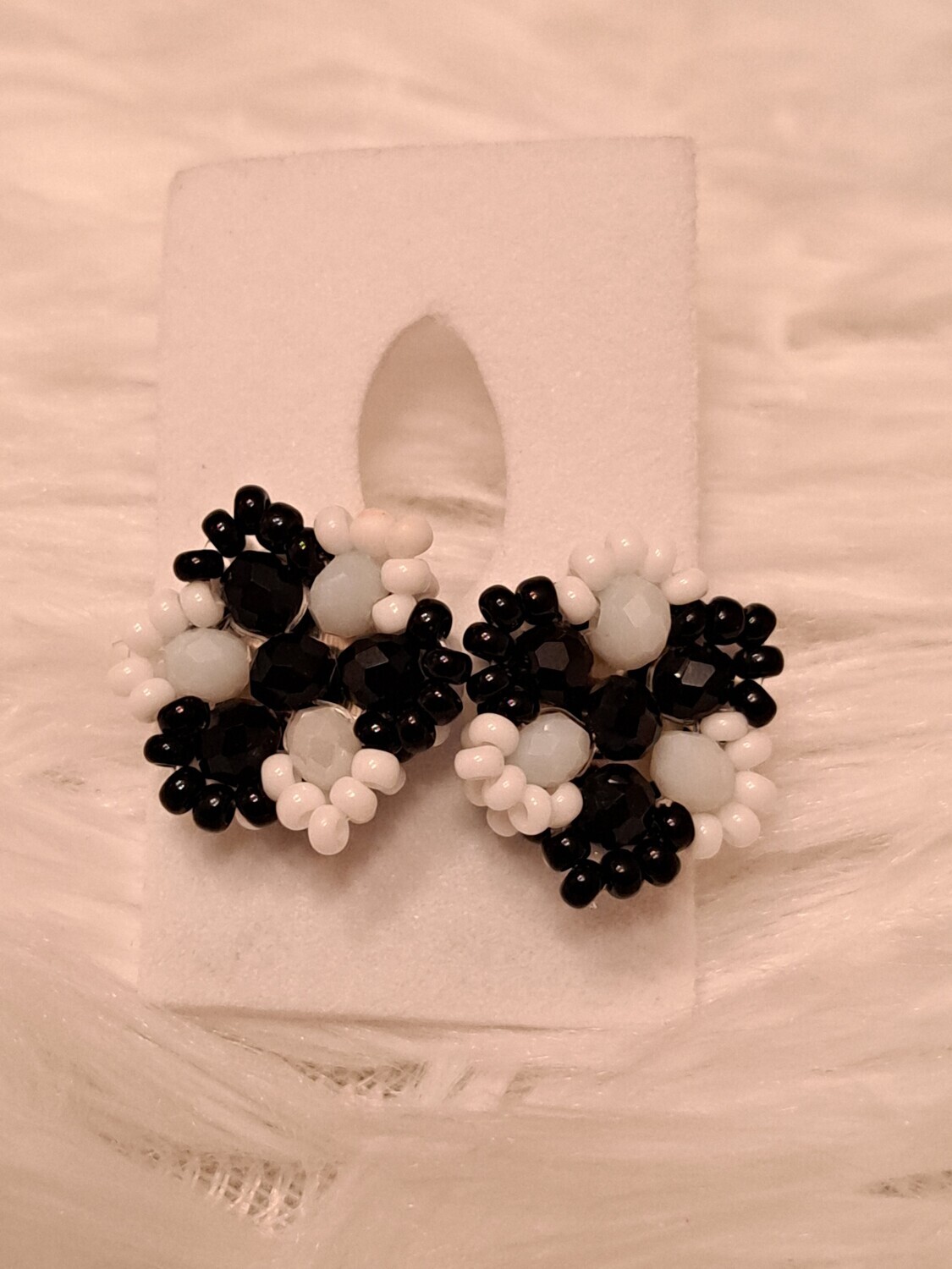 Gelijmde Kristallen Oorbellen.