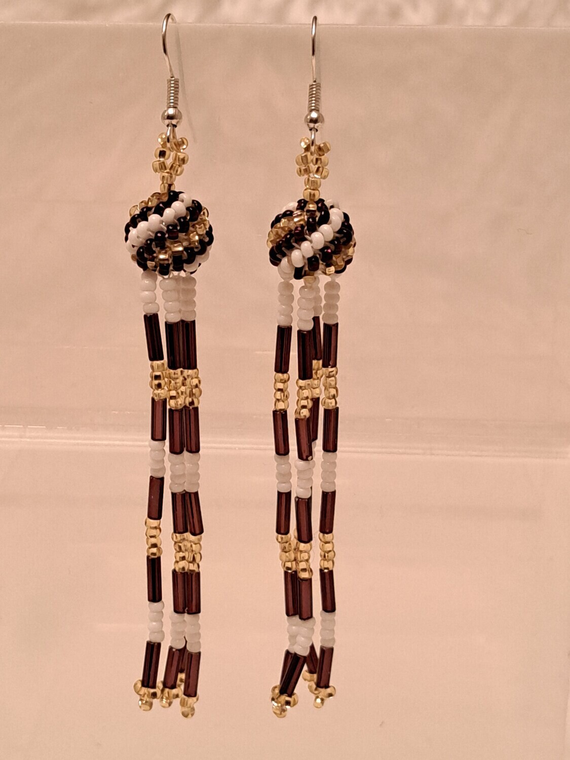 Fringe Bal Oorbellen.