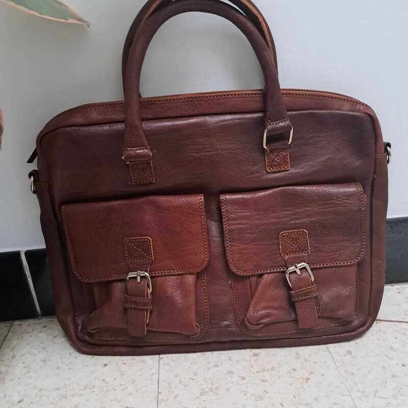 Lederen Boeketas / Laptophouder