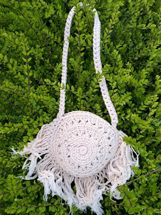 Macramé Volle Maan Schoudertas