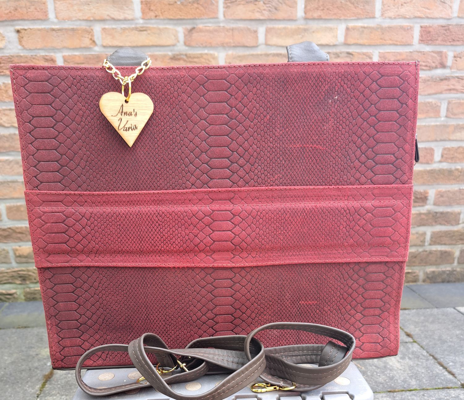 Lederen Handtas Sandra