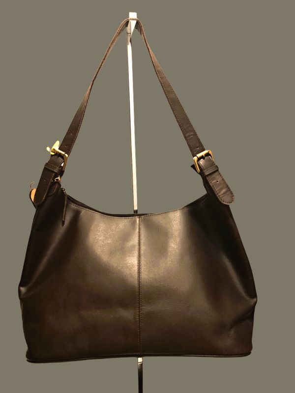 GROOT LEDER HANDTAS