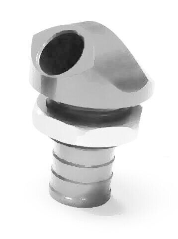 45 Degree Bilge Fitting 3/4” Silver Hose Fitting Silver