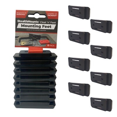 StealthMounts Cleat &#39;n&#39; Feet bevestigingsvoetjes Milwaukee (8 stuks) - Zwart