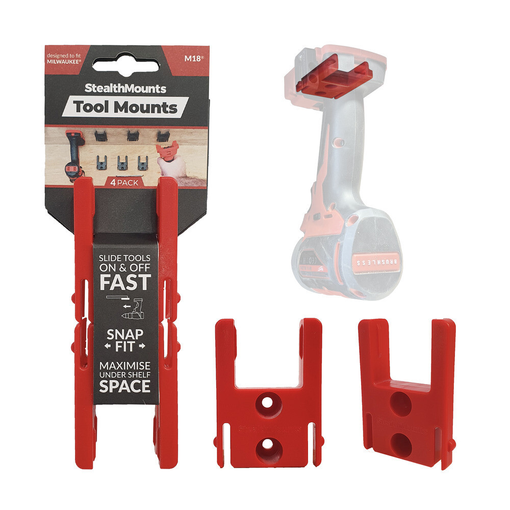 StealthMounts Machinehouder Milwaukee M18 - 4stuks