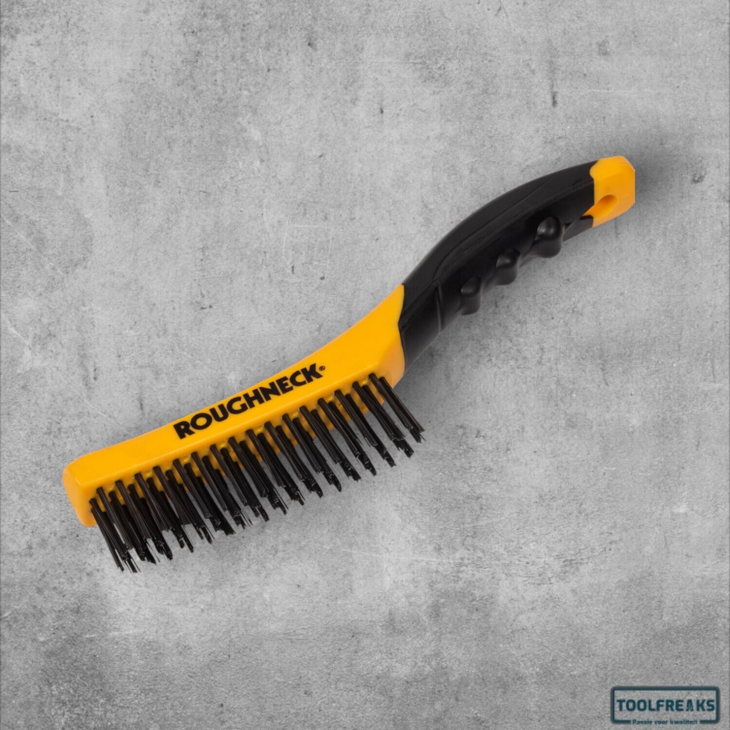 Roughneck Sterke staalborstel met ergonomisch handvat