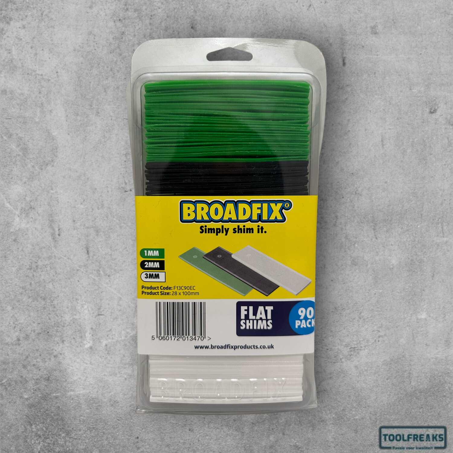 Broadfix Afstandhouders 100x28mm Set 1mm - 2mm - 3mm