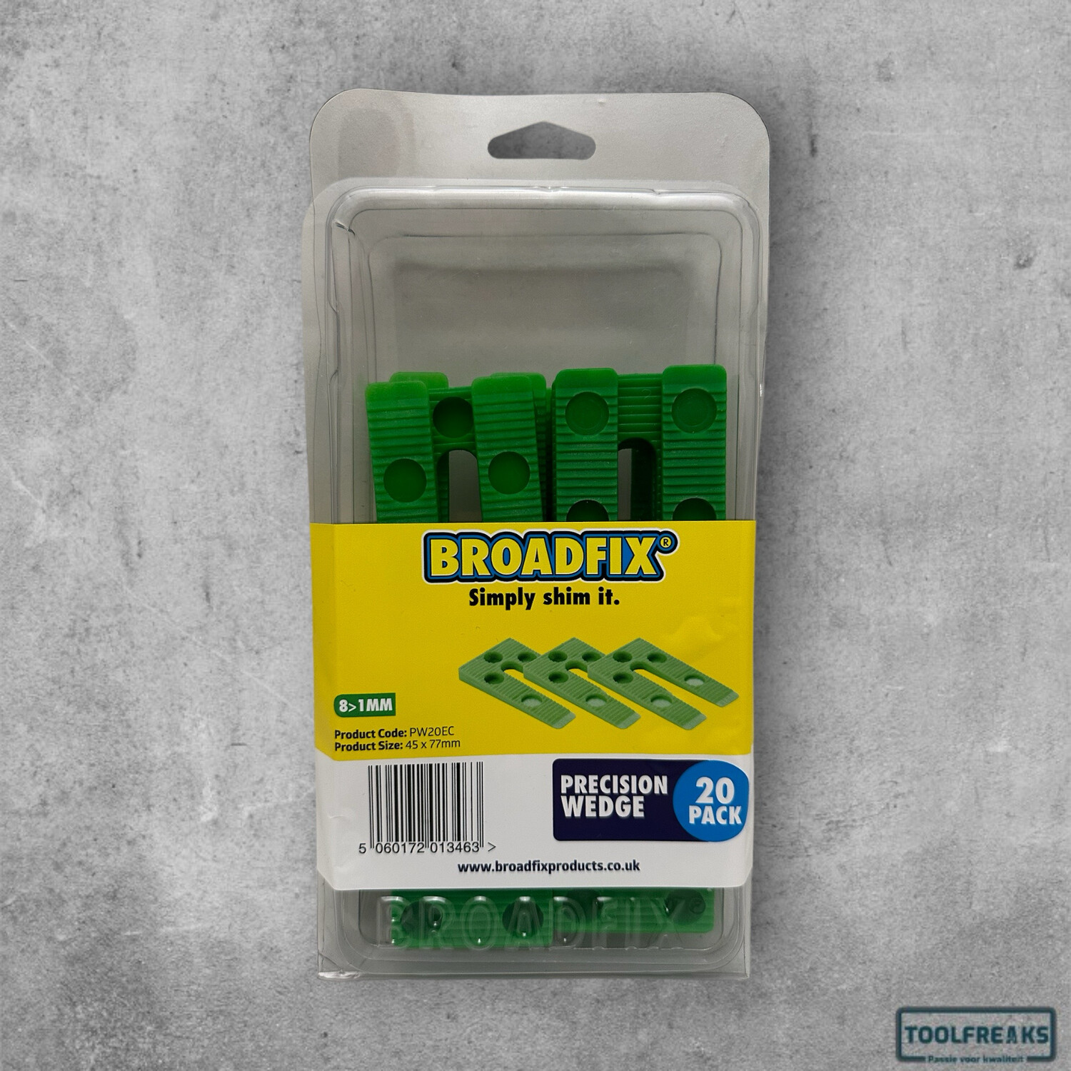 Broadfix afstandhouders 45x77 mm 1-8 mm schuin 20 stuks