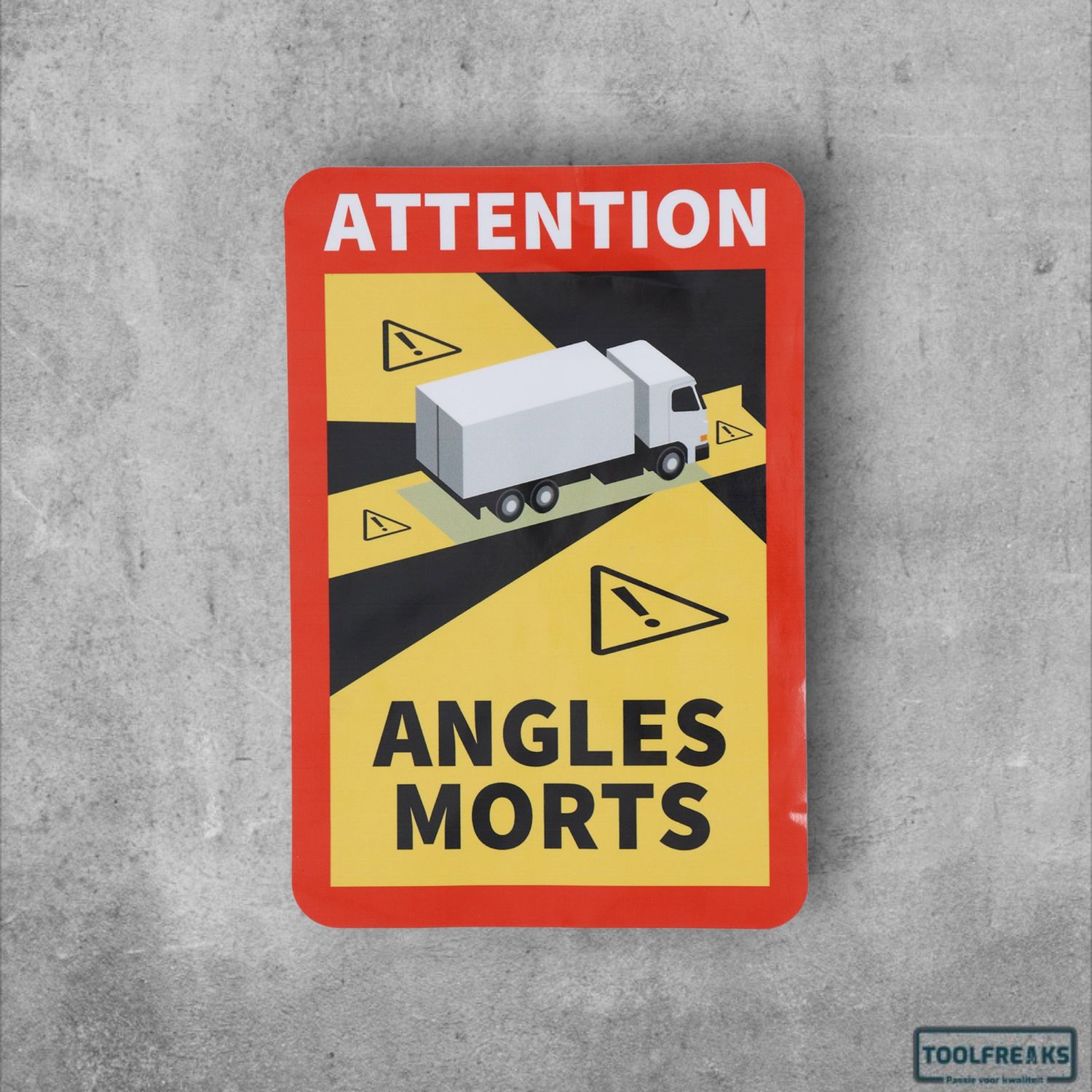 Sticker &quot;ANGLES MORTS&quot; Versie voor vrachtwagen