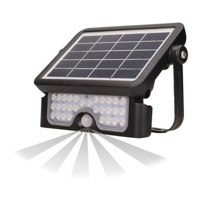 LUX LED 5W solar schijnwerper met bewegingssensor 500lm, IP65, 4000K, 2x1500mAh