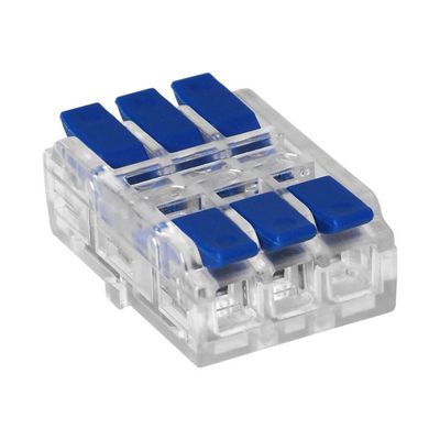 Universele bedradingsconnector 6 x Ingang voor 0.75-4mm² Draad IEC 450V/32A  9Pcs