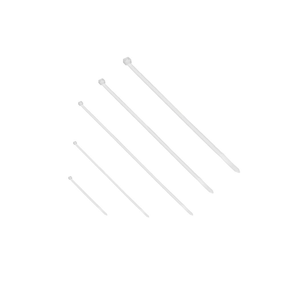 Set kabelbinders, 100 stuks, natuurlijke kleur