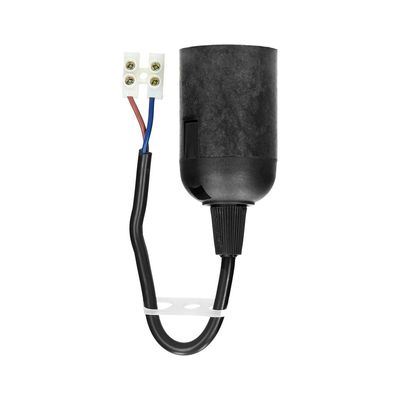 Tijdelijke armatuur met E27 fitting, zwart