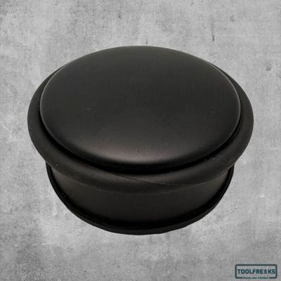 Diggers deurstop 100x45 mm inox zwart