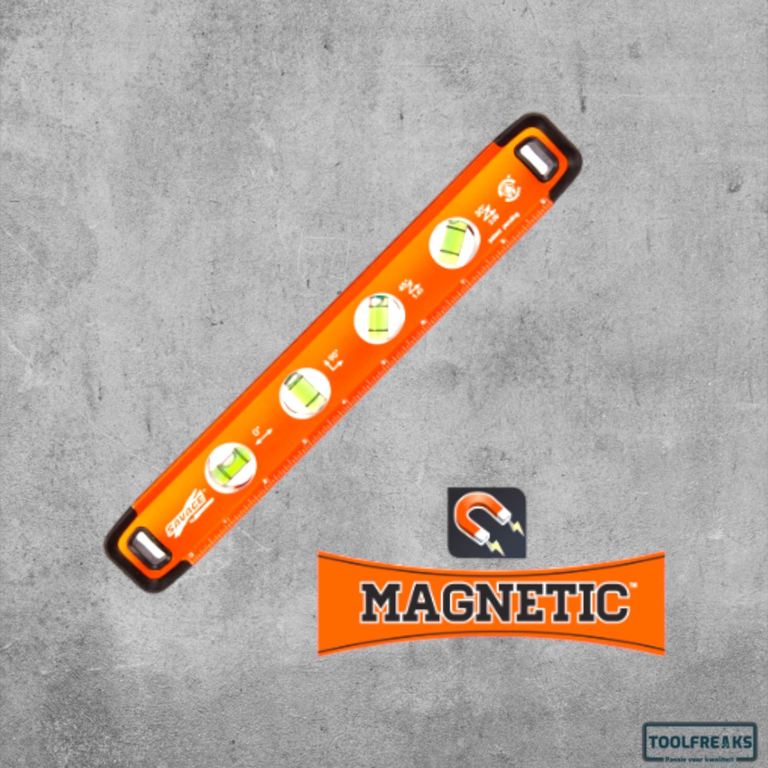 28cm Aluminium Torpedo Waterpas Magnetisch Swanson
