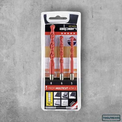 Alpen ATM3 MultiCut Carbide Multifunctionele boorset 3-delig 1/4 Bit-aansluiting