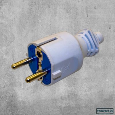 Stekker Mannelijk Rubber Wit (TPE + PC) - 16A - 250V