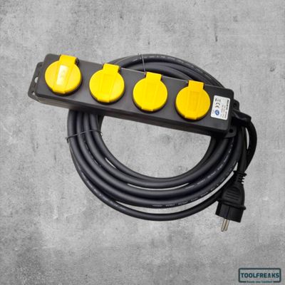 Professionele Stekkerblok 4 stopcontacten 6M - H07RN-F 3G2.5