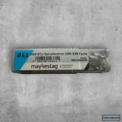 Alpen HSS Cobalt Metaal Spiraalboor Forte, Ø 6.0 Box per stuk